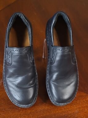 Naot Women's Black Leather Slip-On Loafers Nursing Shoes Womens EU 39 8.5 US